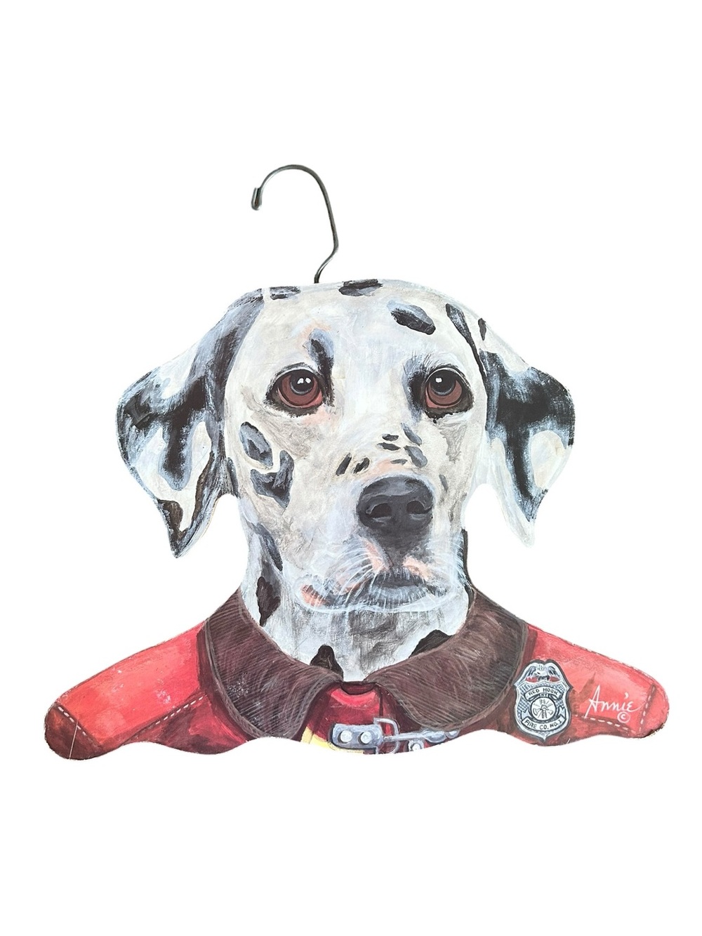 Annie Rhinehart Stupell Vintage Dalmatian Wooden Dog Hanger
